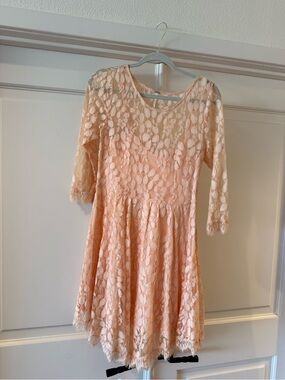 Free People | Dresses | Free People French Courtship Lace Slip Dress Blush  Peachy Pink Xs | Poshmark